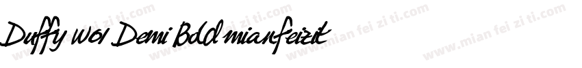 Duffy W01 Demi Bold mianfeiziticom字体转换